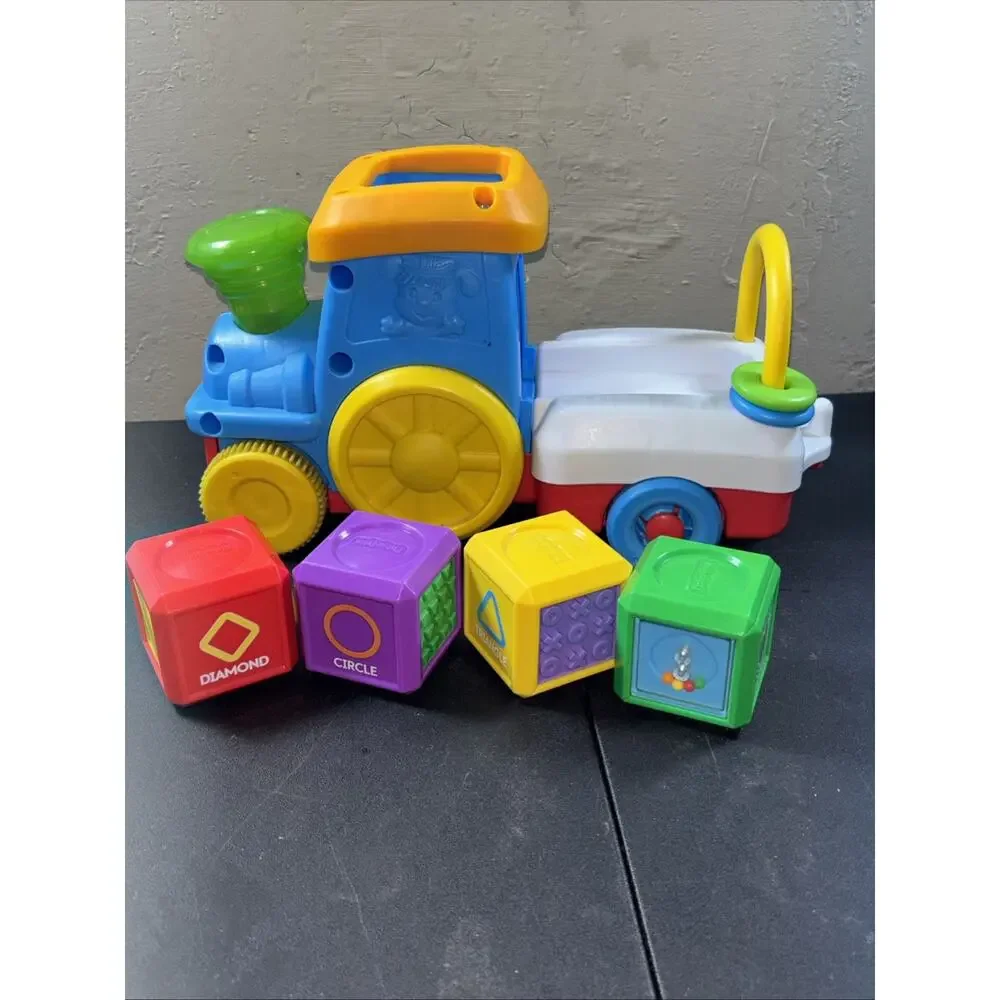 Fisher-Price Laugh & Learn First Words Crawl Along Train & Peek-A-Blocks Tested